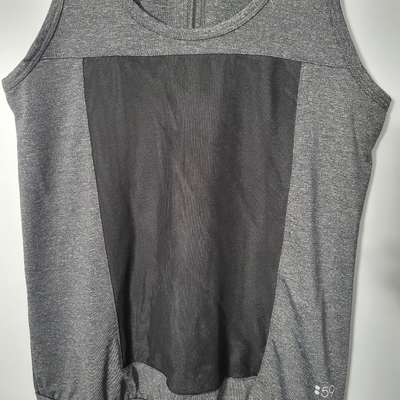 Splits59 Charcoal Gray Mesh Panel Athletic Tank Top - Picture 3 of 8